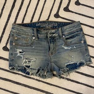 American Eagle Outfitters Ripped Jean Shorts - Size 0